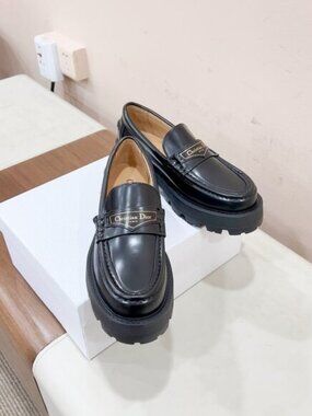 Dior women's black loafers EU 37